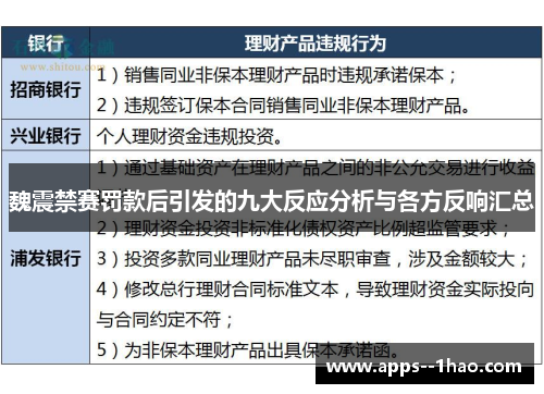 魏震禁赛罚款后引发的九大反应分析与各方反响汇总